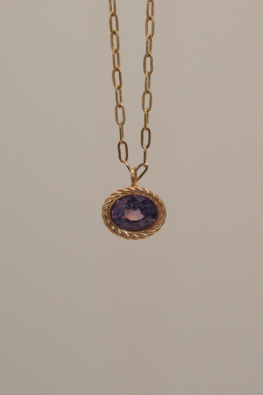 Sapphire Braided Pendant