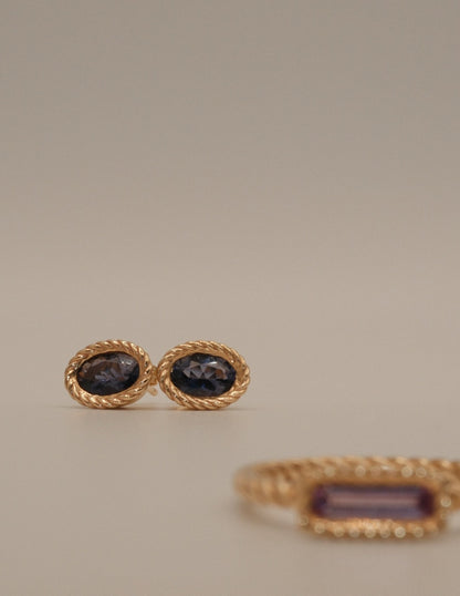 Iolite Braided Studs
