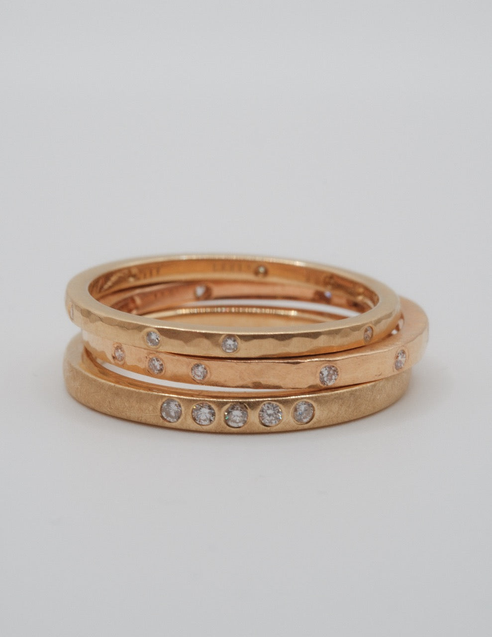 18k Yellow Gold Stacking Rings