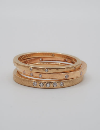 18k Yellow Gold Stacking Rings