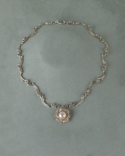 Sterling and fresh water pearl necklace