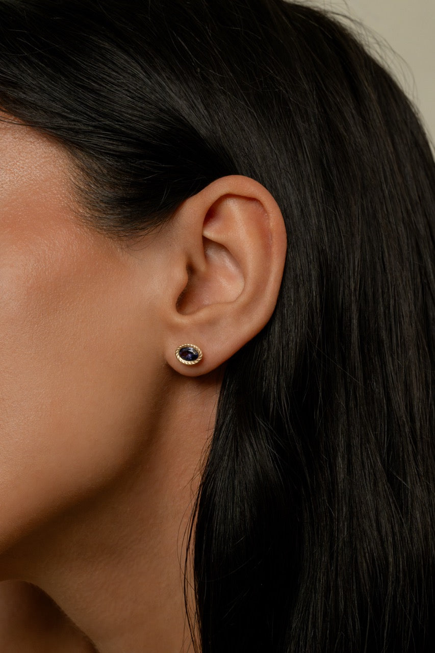 Iolite Braided Studs
