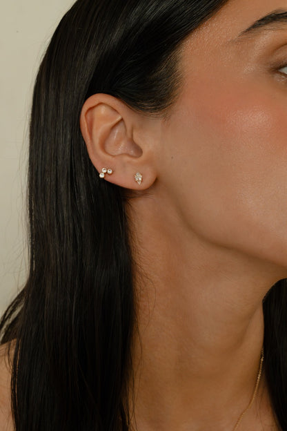 Kite Stud in White Topaz